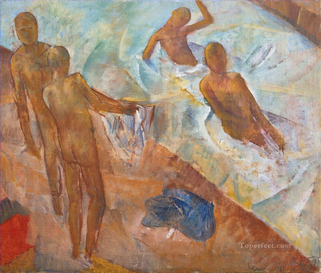 BATHING BOYS Kuzma Petrov Vodkin Oil Paintings